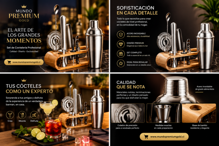 Kit Preparación Cócteles Mezclador Bar - Imagen 2