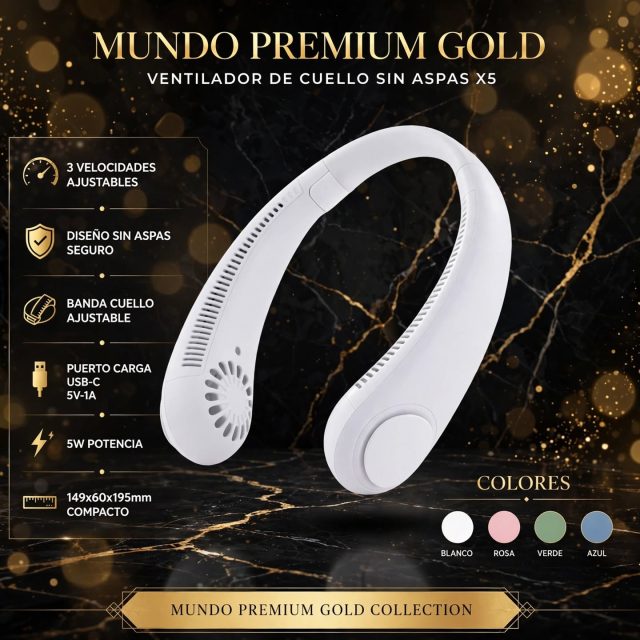 Ventilador Cuello Portátil Recargar USB