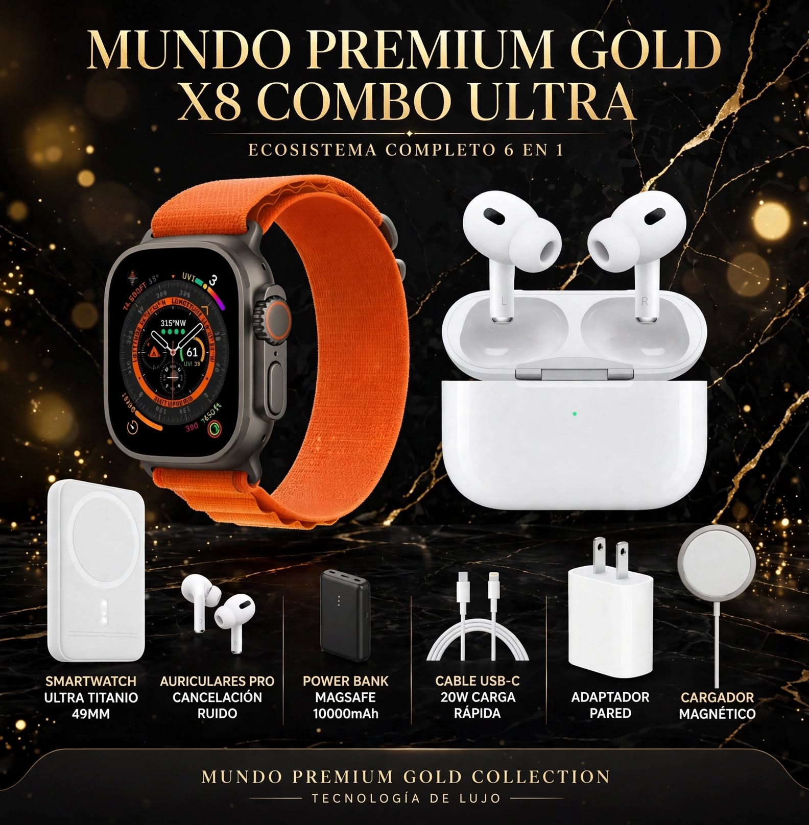 Set Smartwatch X8 Ultra+ Audífonos